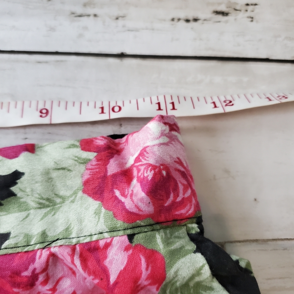 Vintage floral skirt high waisted tiered‎ ruffles 89s 90s - Picture 7 of 11